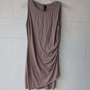 Bobi Los Angeles Bodycon Asymmetric Ruched Dress Women